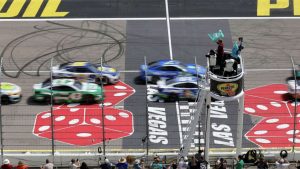 Denny Hamlin Surges from Setback to Victory at Las Vegas Motor Speedway