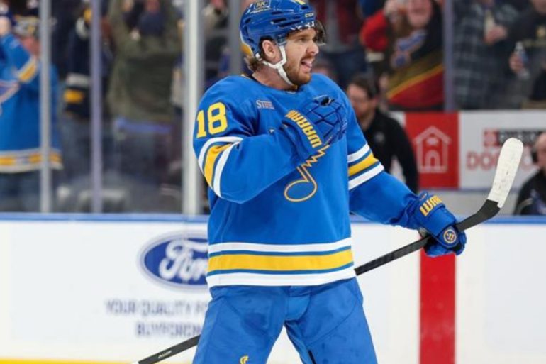 Robert Thomas’ Last Second Overtime Goal Lifts Blues Past Oilers in Stunning Comeback