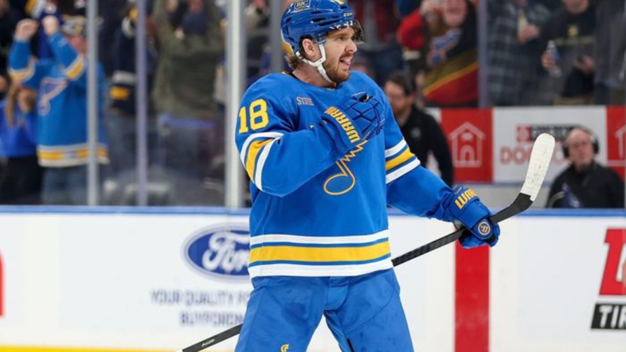 Robert Thomas’ Last Second Overtime Goal Lifts Blues Past Oilers in Stunning Comeback