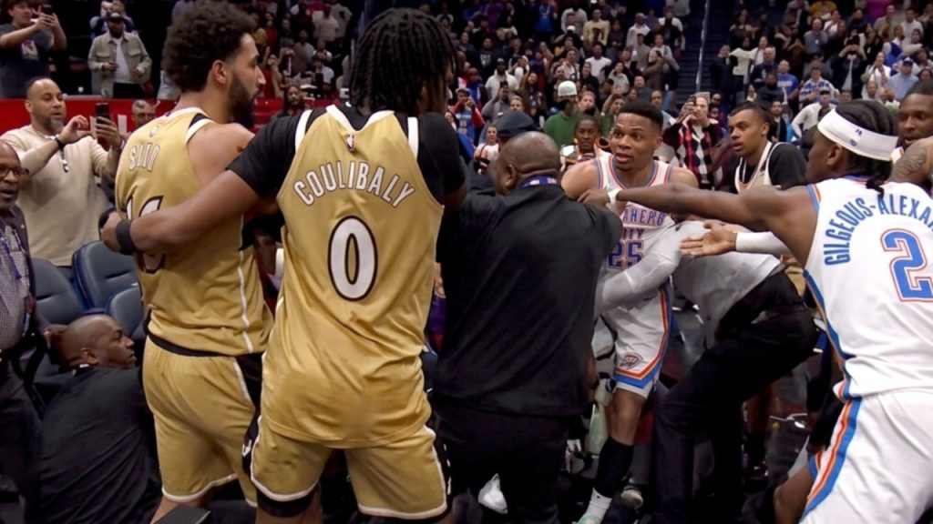 Thunder-Wizards Game Explodes Into Chaos With Four Ejections and Heated Scuffle