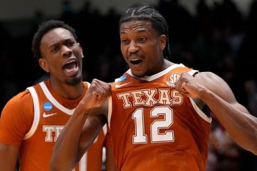 Vokietaitis Shines as Texas Longhorns Edge NC State in Thrilling March Madness Opener