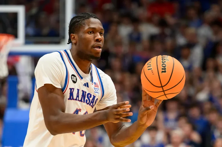Kansas Star Flory Bidunga Declares for NBA Draft While Entering NCAA Transfer Portal