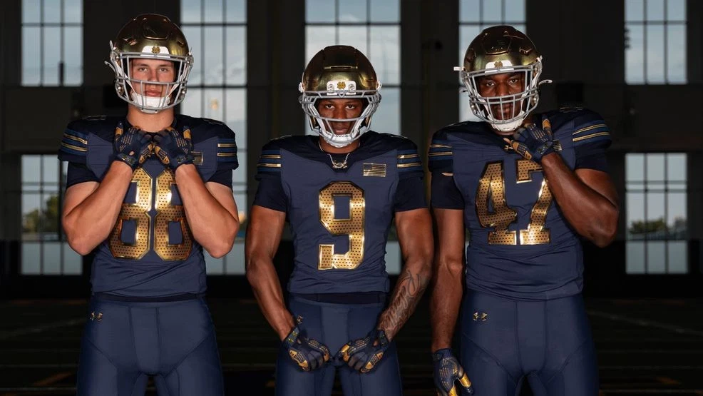 Notre Dame Debuts Special Lambeau Field Uniforms for Season Opener Against Wisconsin